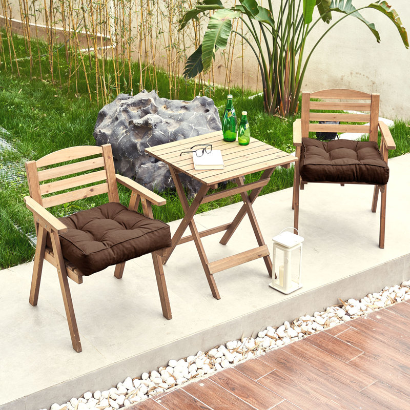 Outdoor 4.7'' Dining Chair Chair Pad, Chocolate