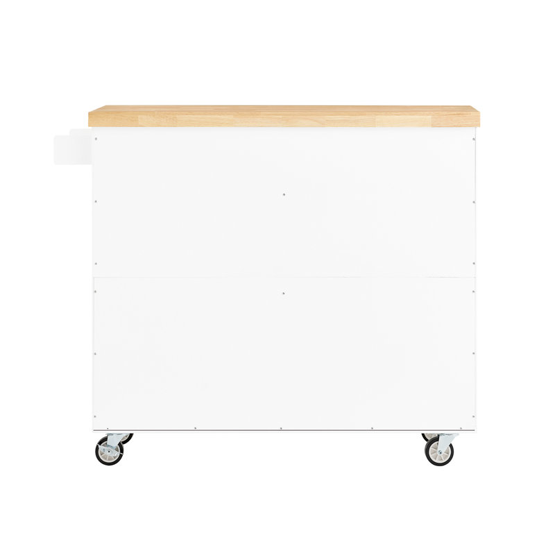 Solid Wood Top Kitchen Cart