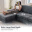 Modular Chenille Oversized Sectional Sofa-480068799