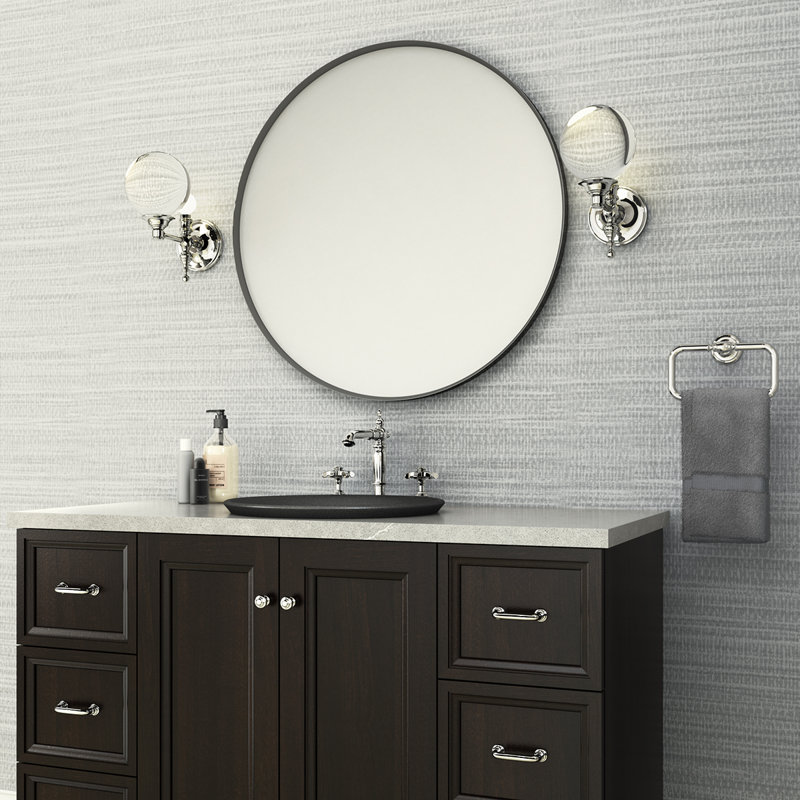 Damask 1 - Light Armed Sconce, Polished Chrome