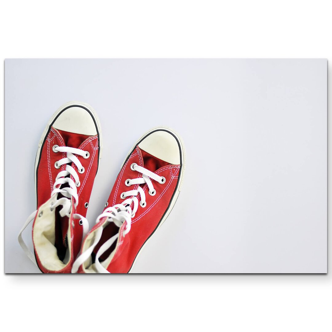 Leinwandbild Rote Sneaker