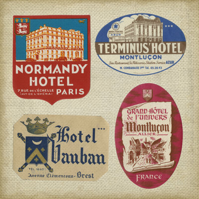 Vintage Travel Collage III - Wrapped Canvas Print