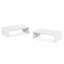  CLASSIC Monitor Stand Riser Set of 2, 39.9 cm Wide Dual Monitor Riser, Stackable Separable Laptop Stand for Desk, Desktop Organizers and Accessories, for Office Supplier, White
