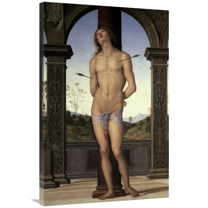 " St. Sebastian ", 40" H x 26" W x 2" D