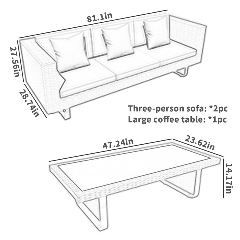 Sharonna 6 - Person Patio Conversation Set