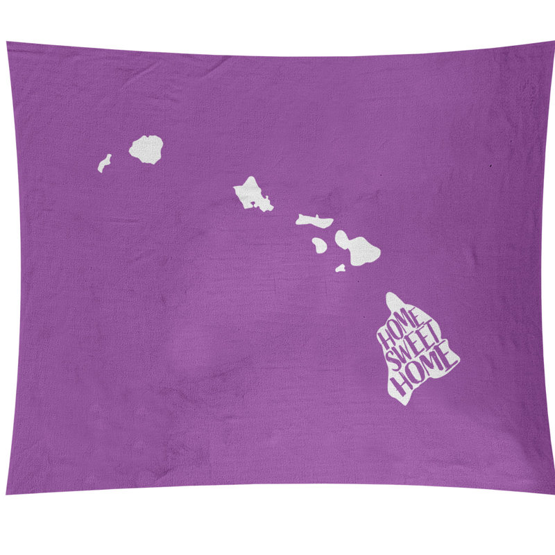 Tapisserie murale à la maison en hawaii doux, H 27,5 po x l 37,5 po, Violet