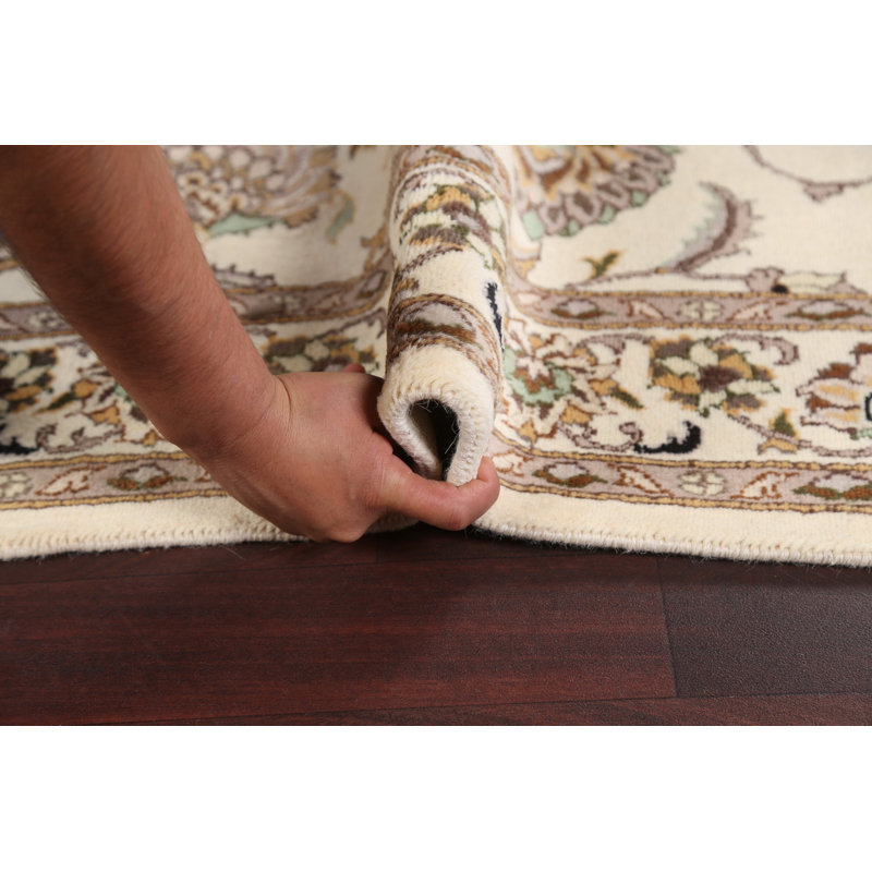 Tapis en laine à motif de teinture végétale Tabriz noué à la main 4 x 6
