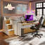 Lit mezzanine avec bureau coulissant, lit gigogne et marches de rangement-131274463-131274464
