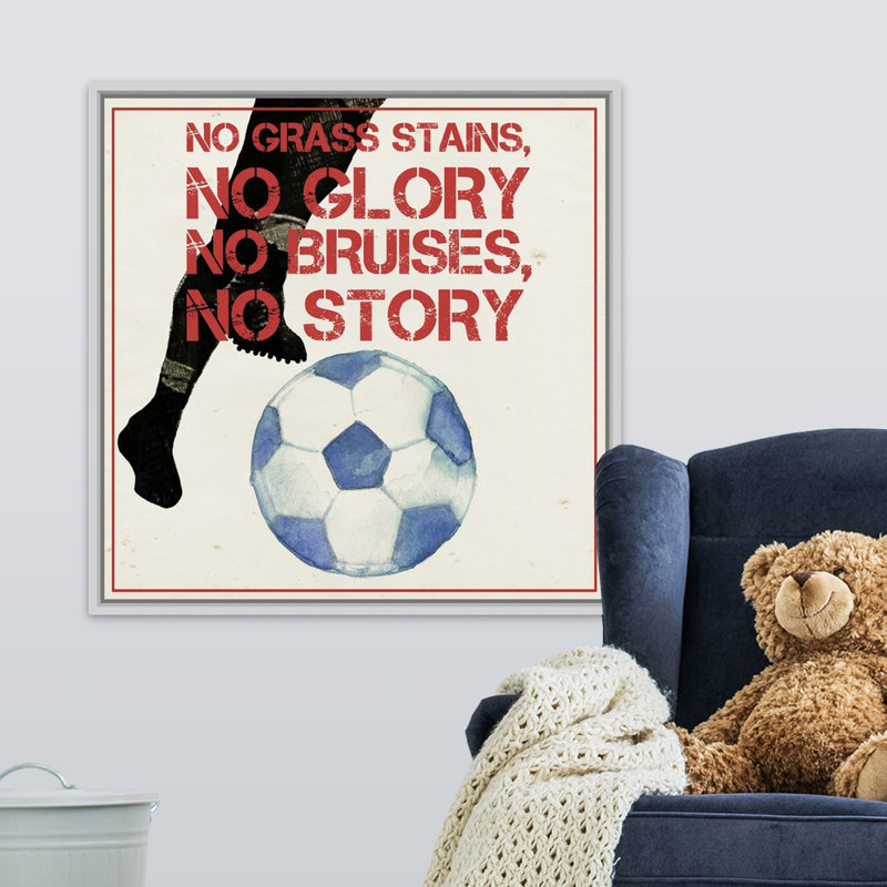 «Palermo Sports Epigram III», reproduction sur toile tendue, H 24 po x l 24 po x P 1,75 po, Cadre flottant blanc