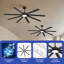 Ventilateur de plafond 80 po avec lumières DEL Lanh