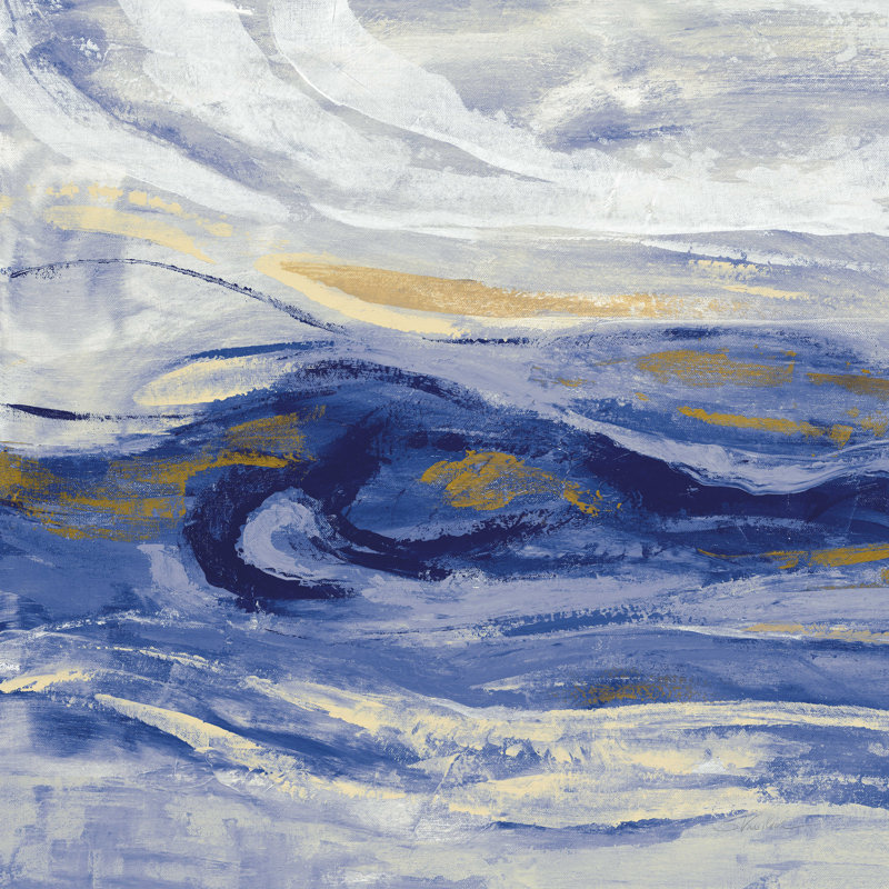 Bleu estuaire, H 30 po x l 30 po, Non, Toile tendue