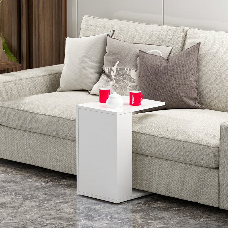 Eisaa C Table End Table, White