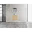 Meuble-lavabo de 61 cm (24 po) avec lavabo en céramique blanche, porte à fermeture amortie, emballage démonté, contreplaqué, chêne américain - Meuble-lavabo élégant, fermeture silencieuse, bords arrondis, nettoyage facile, style moderne, installation facile, résistant aux égratignures et