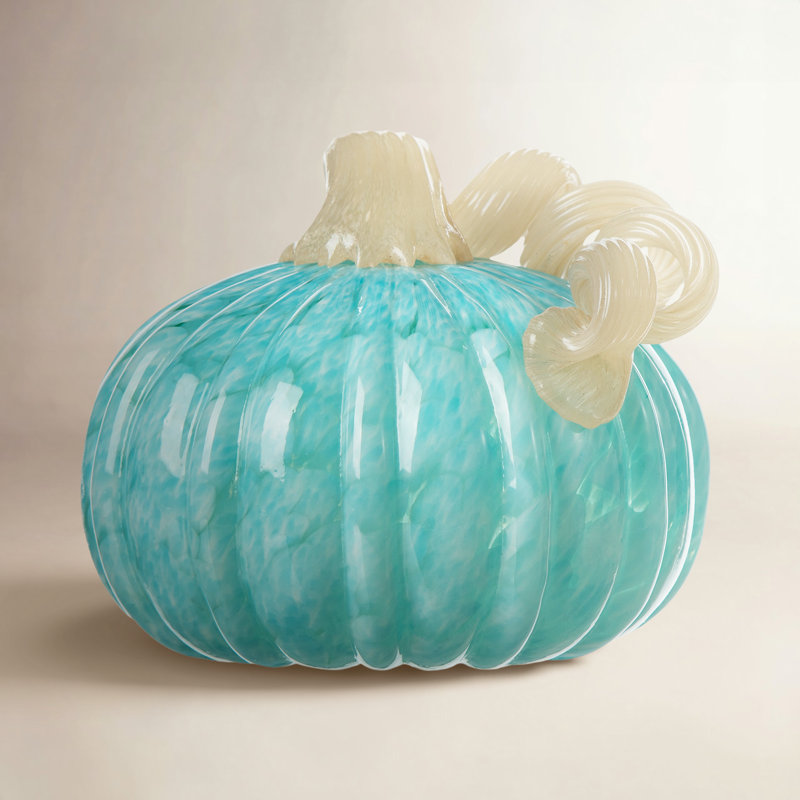 Citrouille ronde en verre 6 po, Vert