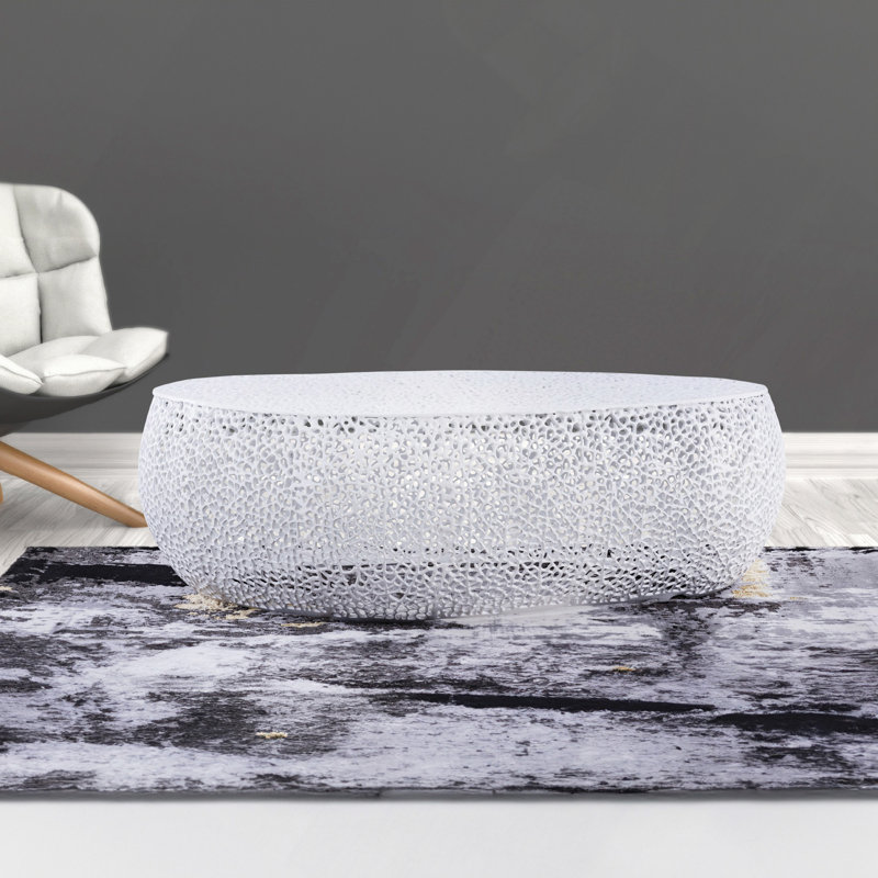 Table,Oval Coffee Table White