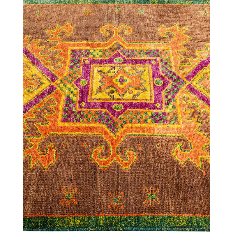 Contemporary One-of-a-Kind 4' 2" X 6' 4" Hand Knotted Area Rug