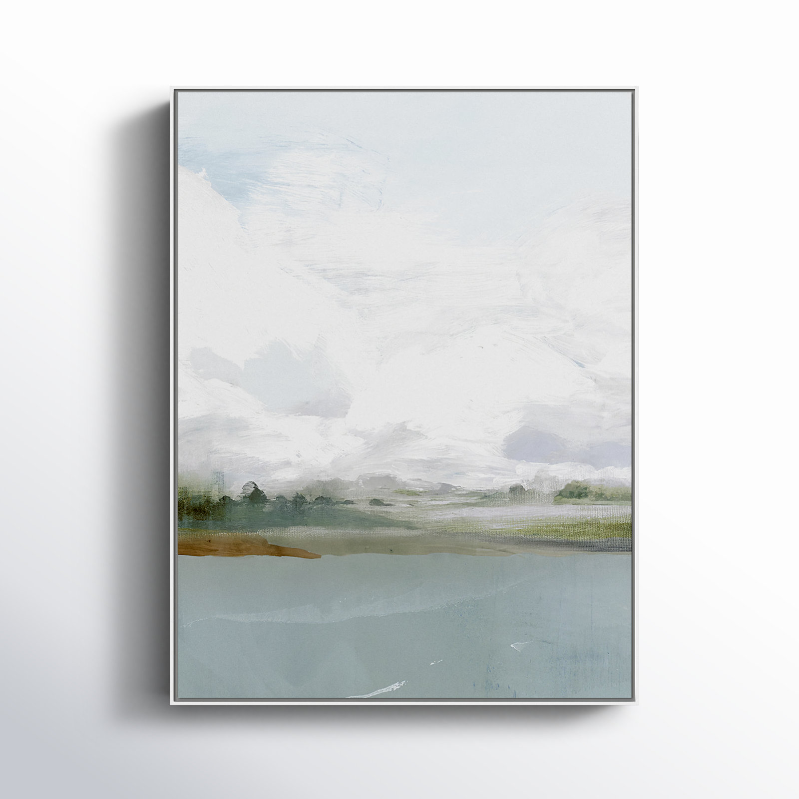 All Shore Painting, 15.5" H x 12.5" W, White