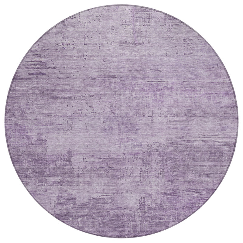 Thornyx Purple Washable Indoor-Outdoor Rug - LOOMLAN, 8' x 8'