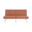 Canapé-lit futon simple de 38,6 po Dahquan, canapé-lit en similicuir, canapé-lit futon convertible avec pieds en métal-2027851243