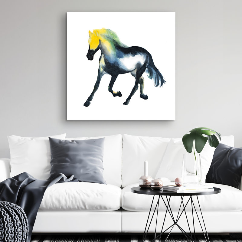 Galloping horse - 32"x32" art on canvas