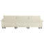 Canapé modulaire de 123 po Cloud, canapé surdimensionné à 3 places pour le salon, canapé modulaire avec repose-pieds, coussin de siège amovible et housse de dossier, tissu chenille beige-124114890