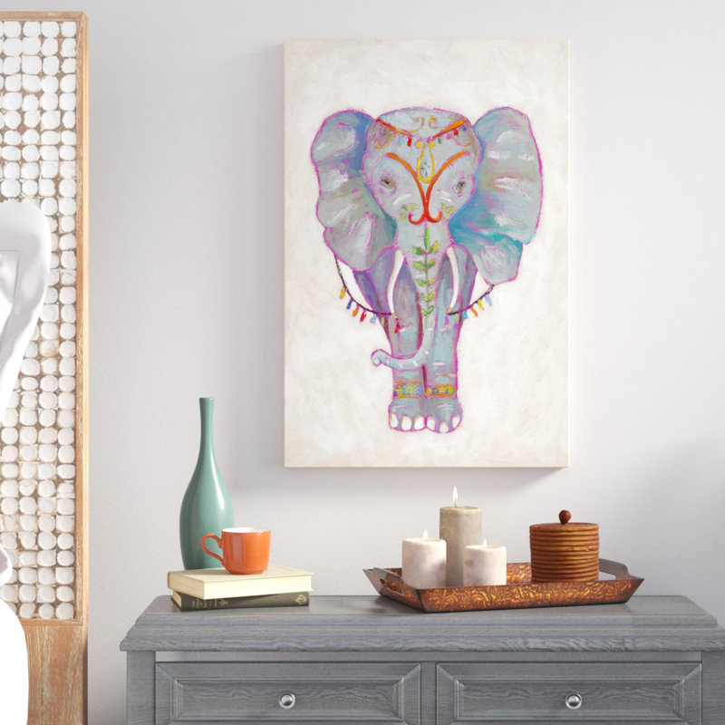 Festival Elephant II by Chariklia Zarris - Painting Print, 76cm H x 51cm W, Wrapped Canvas