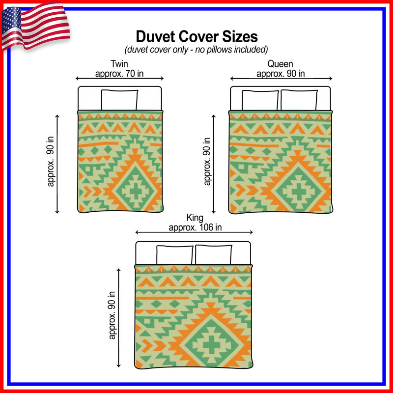 Housses de couette à motif géométrique Southwestern, King