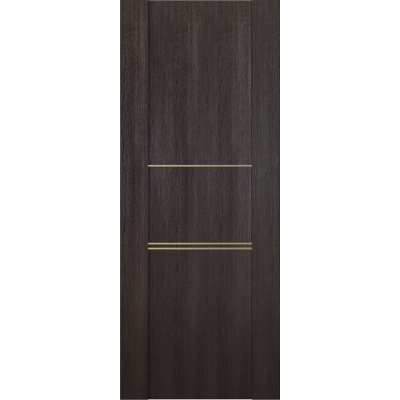 Porte standard en bois et métal, Brun, 31,75 po x 79,38 po
