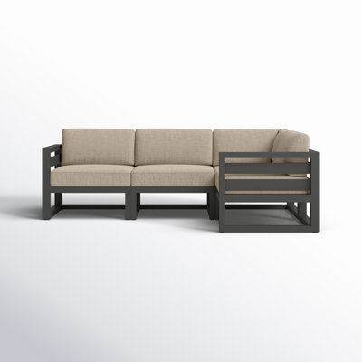 Smith 94" Outdoor Sectional with Sunbrella Cushions by AllModern
