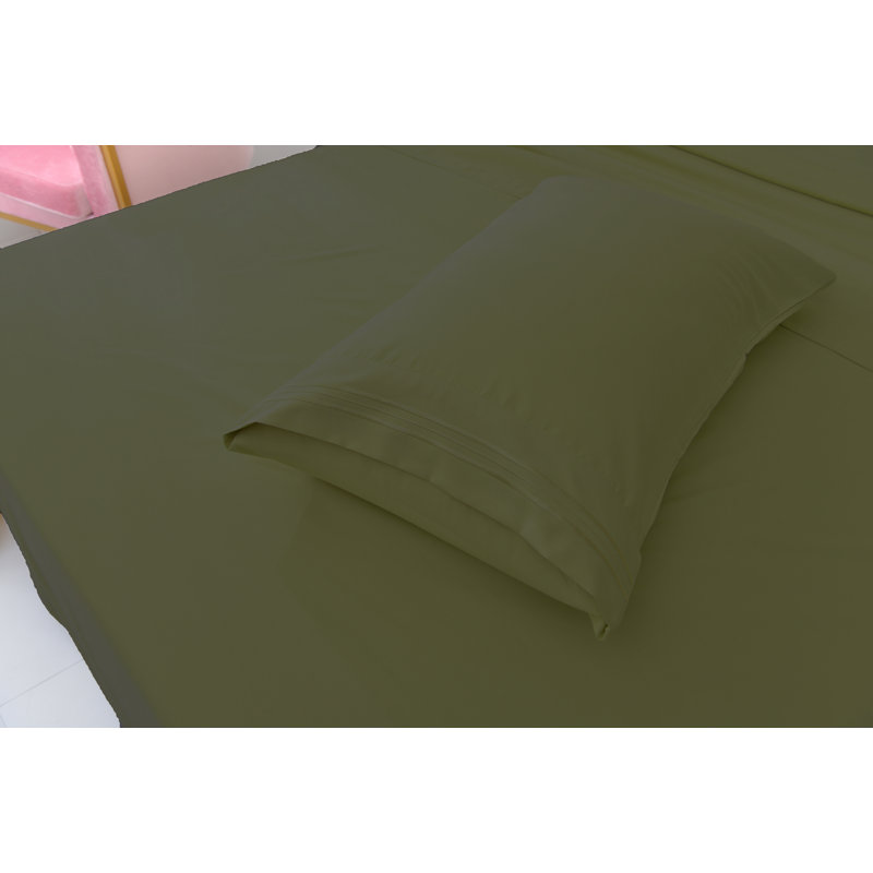 1800 Rayon from Bamboo Sheet Set, Twin XL, Sage Green