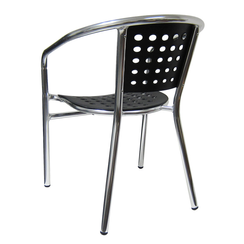 Chaise de patio Brado, Noir