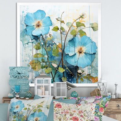 «Blue Morning Glory Spring Awakening II - Morning Glory», art mural