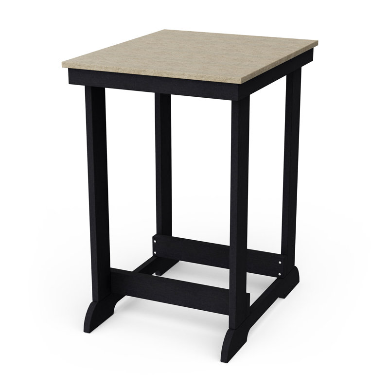 Table de comptoir Heritage, Bois patiné / noir