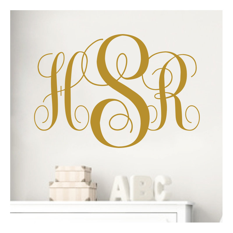 Adhésif décoratif monogramme, Rose vif, Oui