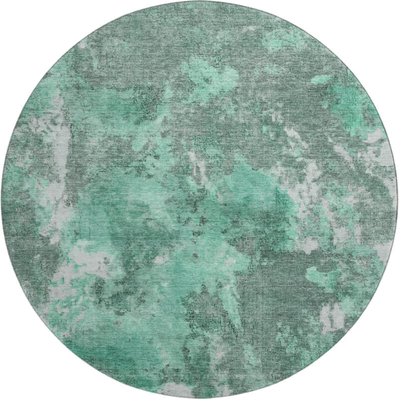 Premium Machine Washable Lubbers AMF1756 Modern Rug, Round 8'
