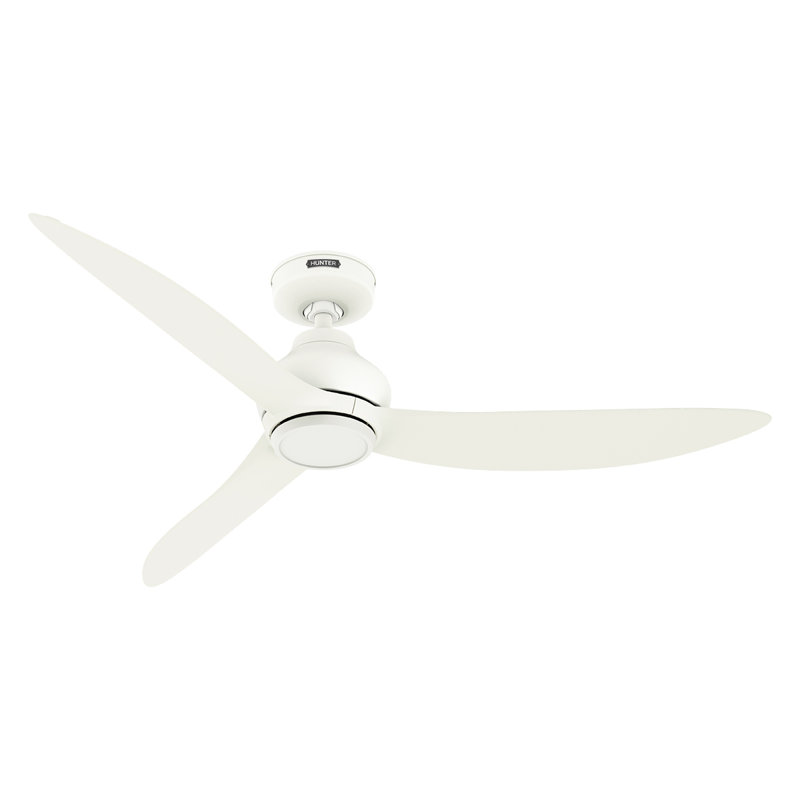 Hunter 52 Inch Mazzini ENERGY STAR® Damp Rated Ceiling Fan With Remote, White