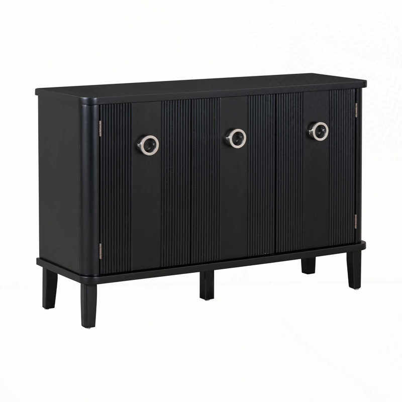 Buffet moderne avec 3 portes, Noir