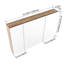 Armoires à pharmacie modernes avec rangement, miroir en bois de 43 po pour salle de bain