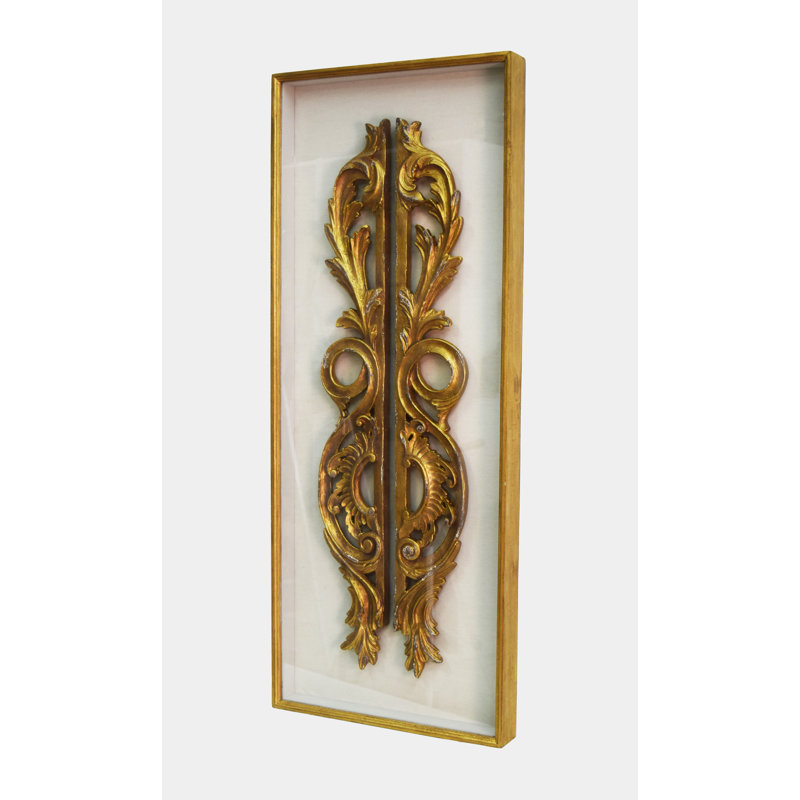 Hugh Handmade Glam Plants & Flowers Wall Decor on Solid Wood