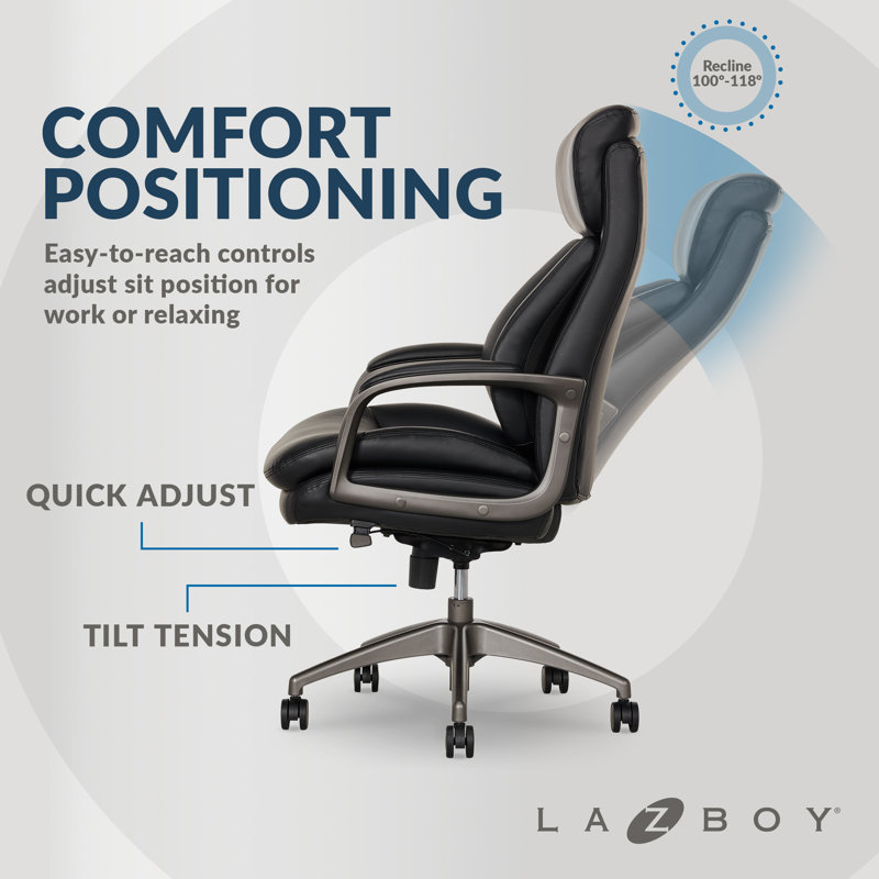 Black Vegan Leather High Back Executive Swivel Chair