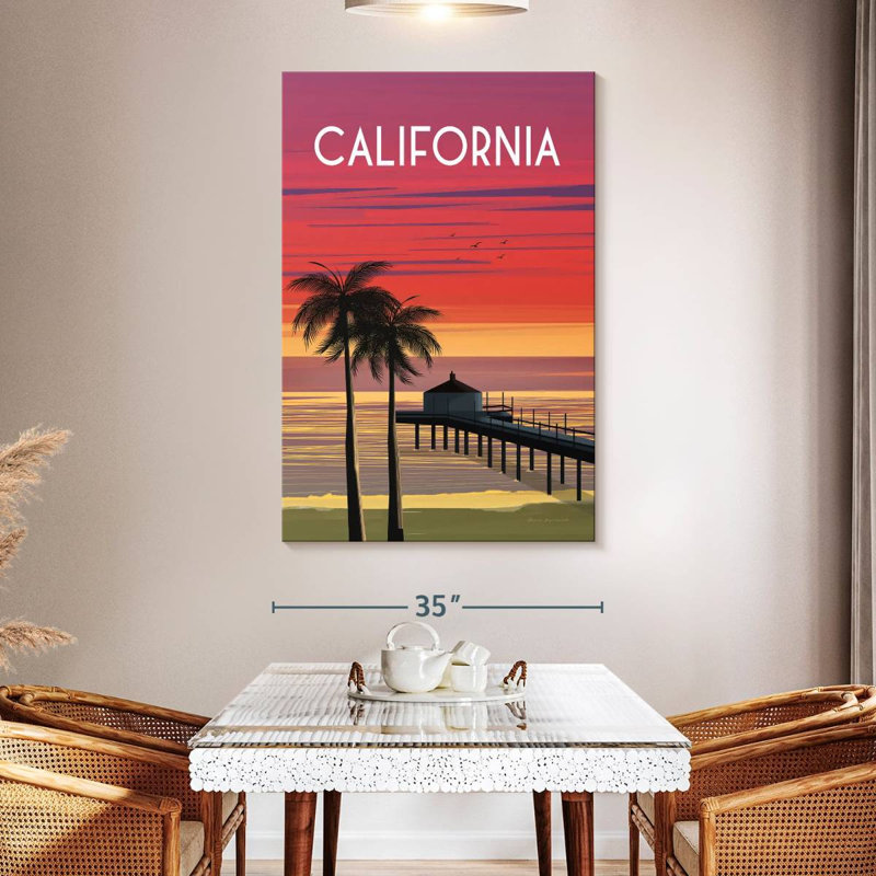 California, 51" H x 34" W