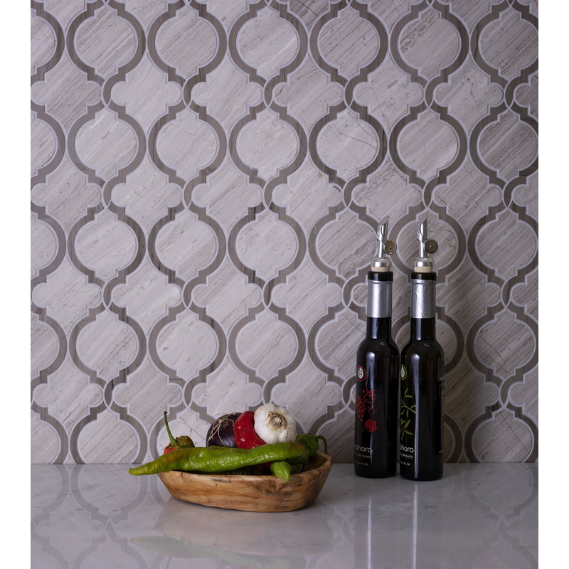 Carreau de mosaïque 11 po x 14 po, Beige royal