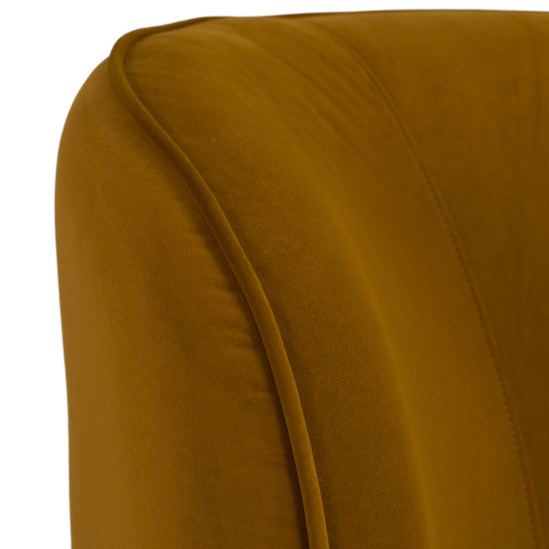 Lambert - Modern Burnt Orange Fabric Upholstered Bed, Queen, Burnt Orange