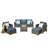 Kaniha Premium All-Weather Wicker 5 - Person Patio Conversation Set with Cushions-1440362624
