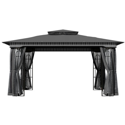 13 Ft. W X 11 Ft. D Steel Patio Gazebo