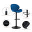 Swivel Upholstered Adjustable Height Counter Stool with Metal Frame-1108075207