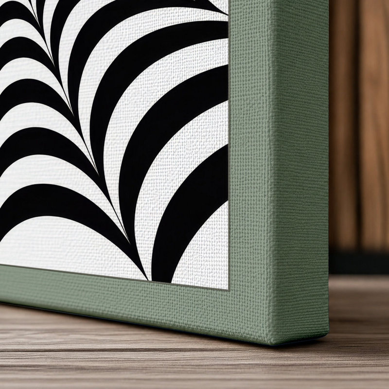 Optical Illusion Web Abstract - Wrapped Canvas, Sage Border, 30x20 - 76.2 x 50.8 cm
