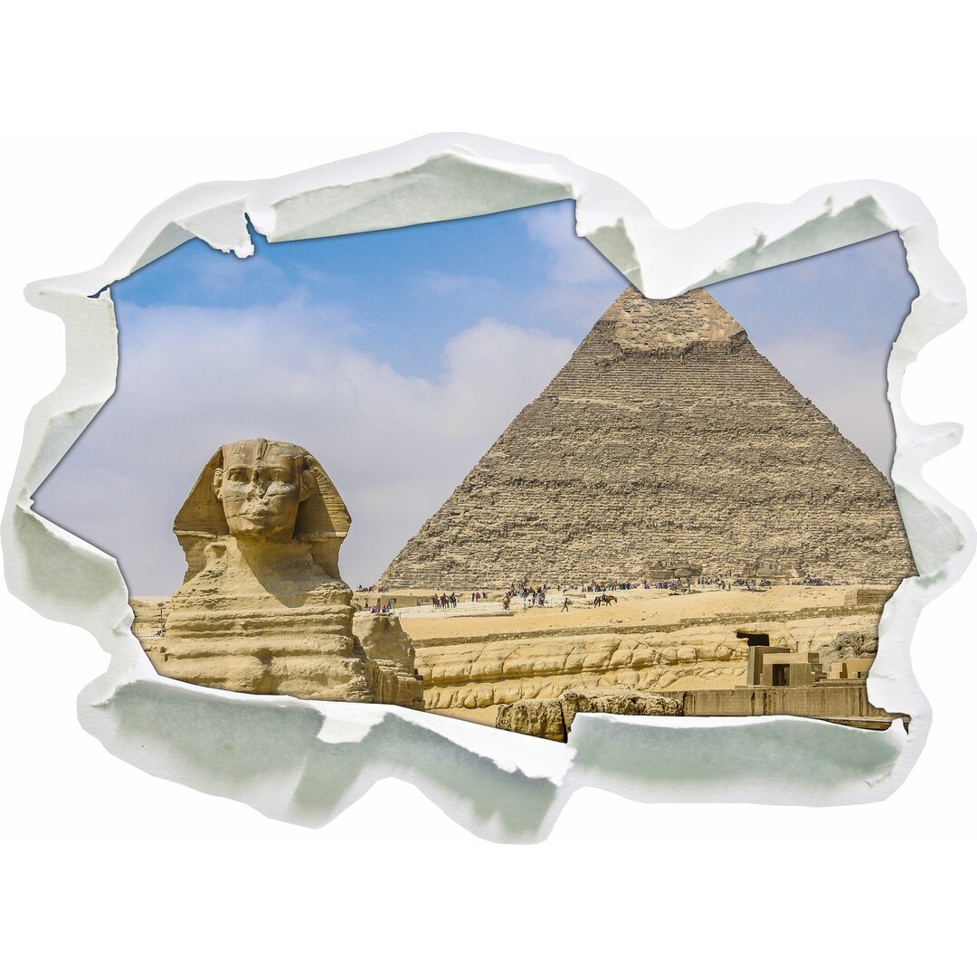 Riesige Sphinx mit Pyramiden in Gizeh Wandaufkleber