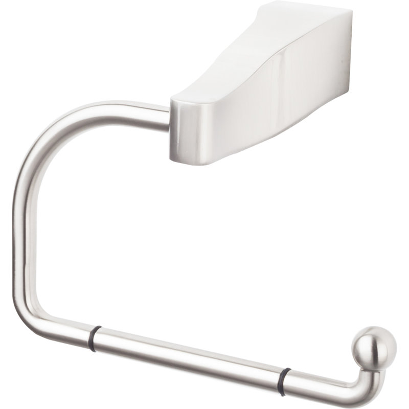 Aqua  Wall Mounted Toilet Paper Holder, Brushed Satin Nickel