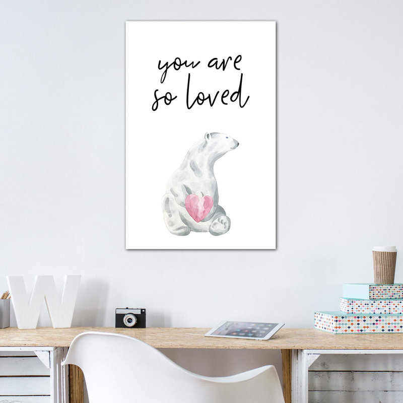 «You Are So Loved», impression d'art graphique, Aucun mat, H 40 po x l 26 po x P 1,5 po, Toile tendue